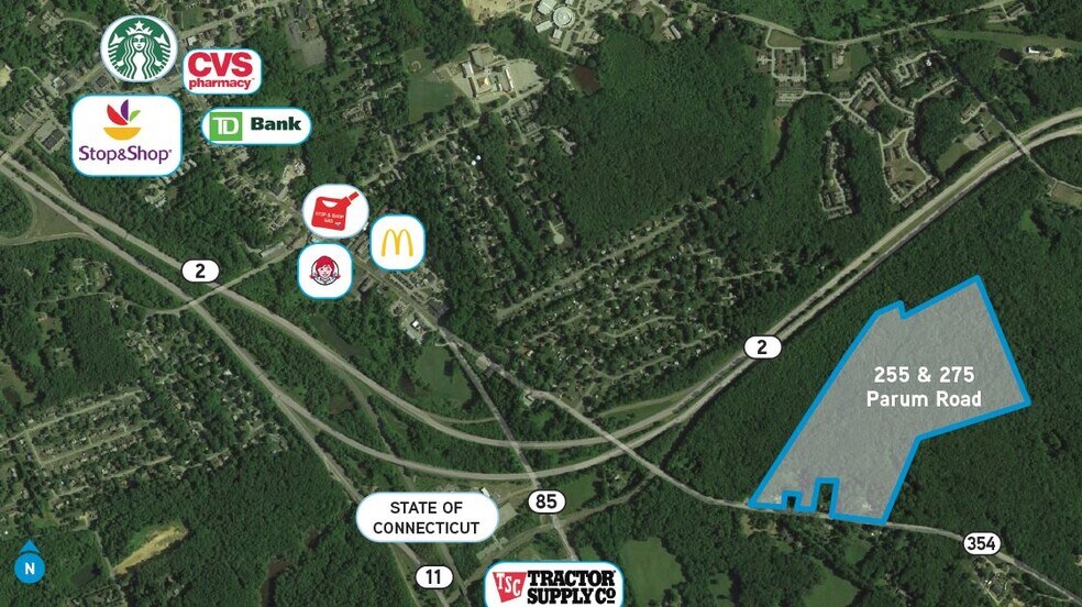 255-275 Parum Rd, Colchester, CT à vendre - Photo du bâtiment - Image 1 de 1