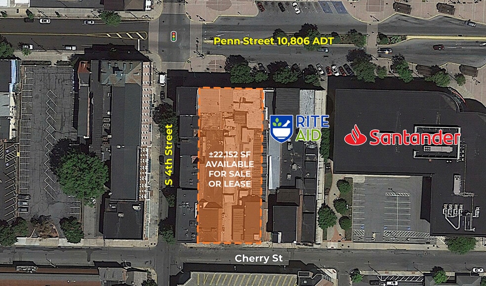 408 Penn St, Reading, PA for sale - Aerial - Image 1 of 7