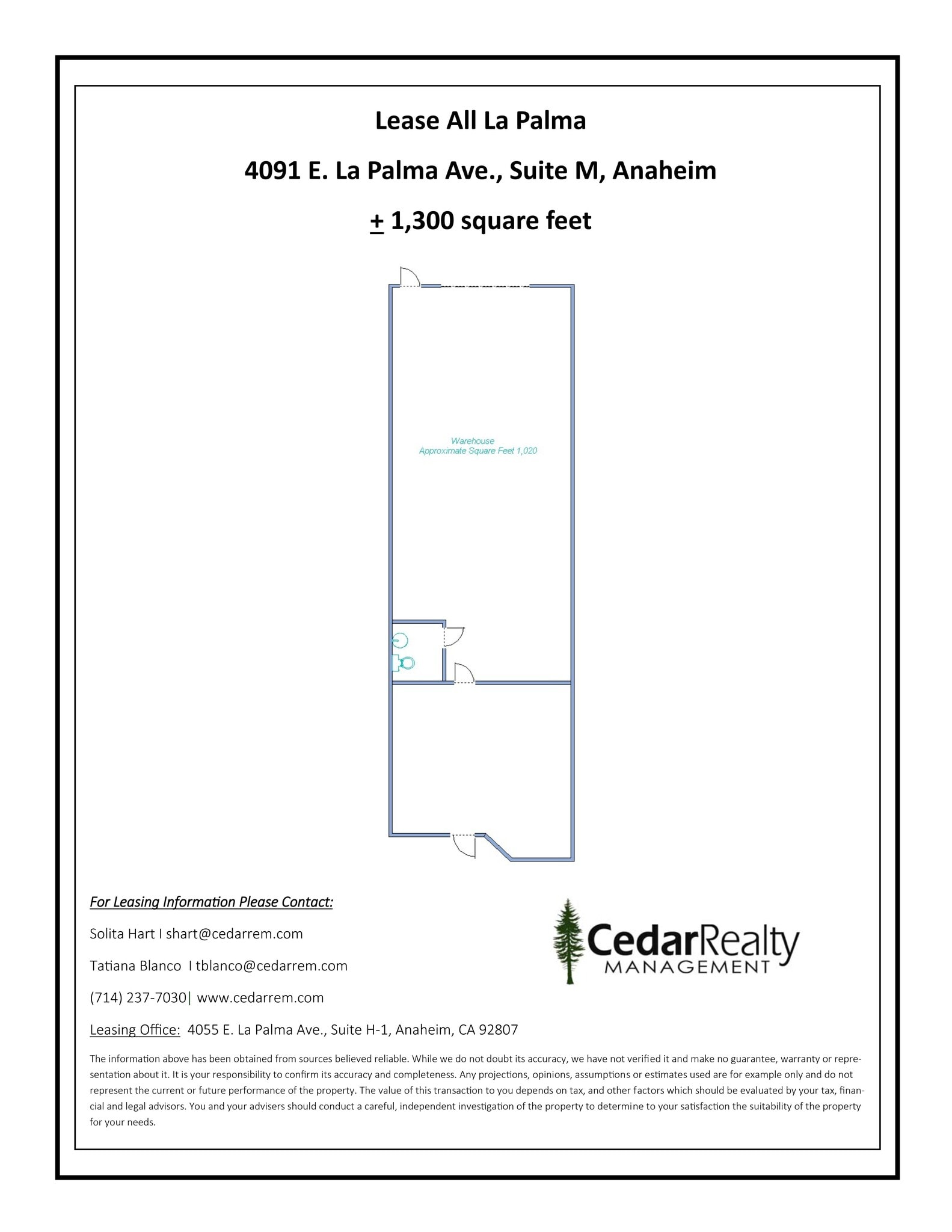 4091 E La Palma Ave, Anaheim, CA for lease Site Plan- Image 1 of 1
