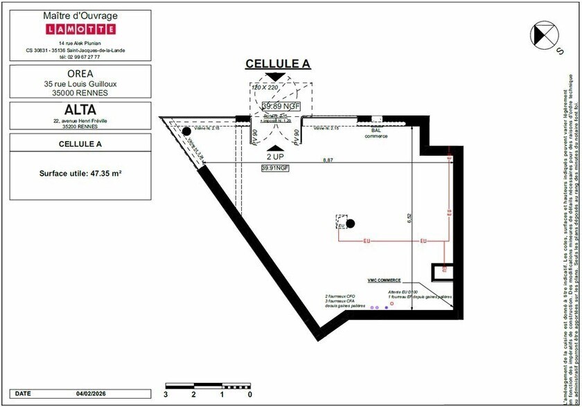 Retail in Rennes for sale - Floor Plan - Image 3 of 3