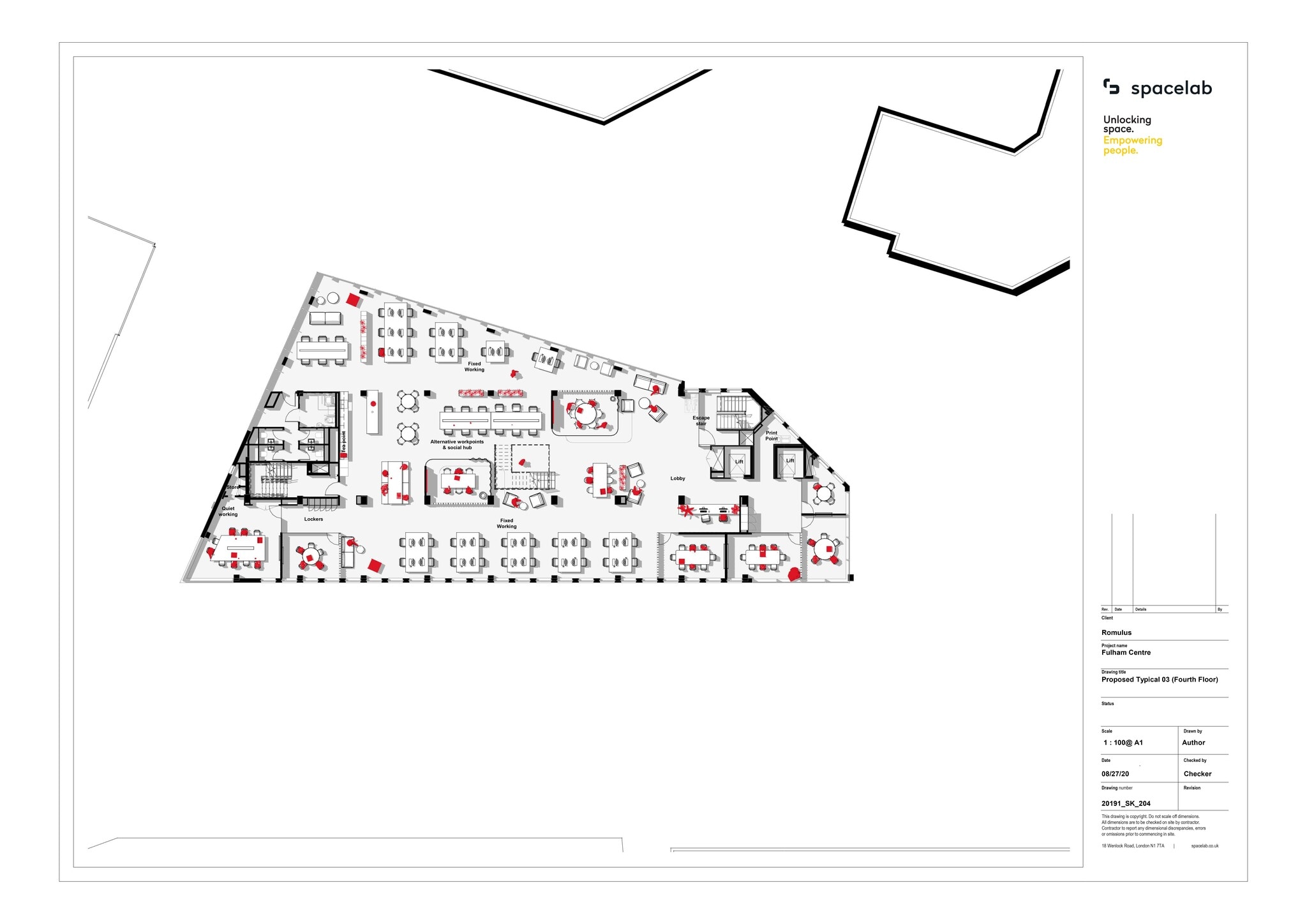 20 Fulham Broa, London for lease Site Plan- Image 1 of 2