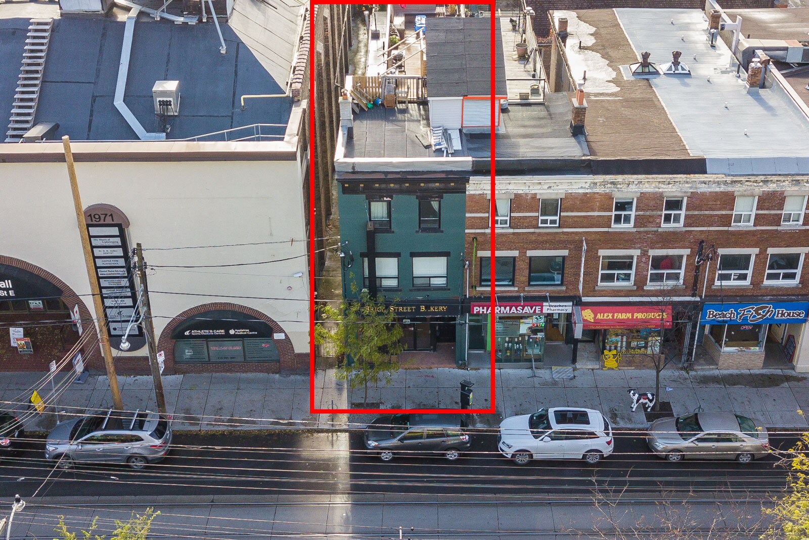 1969 Queen St E, Toronto, ON for sale Aerial- Image 1 of 1