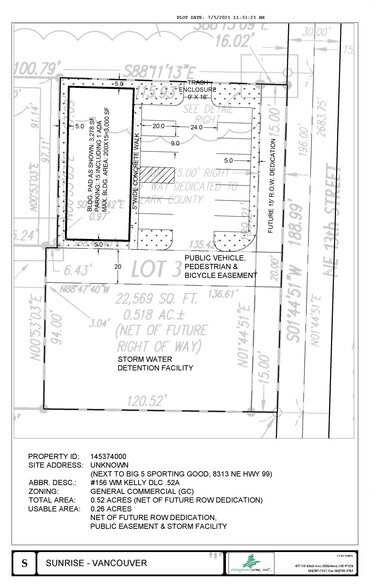 NE 13th Ave, Vancouver, WA à vendre - Plan de site - Image 2 de 6