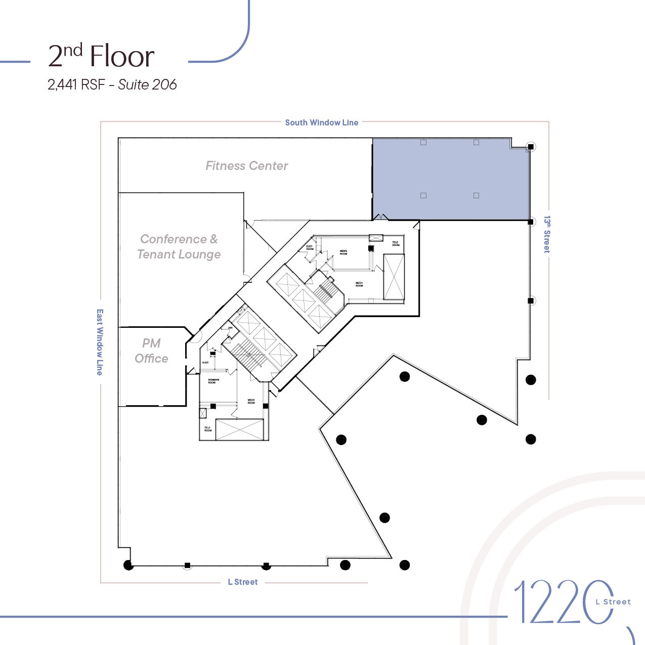 1220 L St NW, Washington, DC à louer Plan d’étage- Image 1 de 1