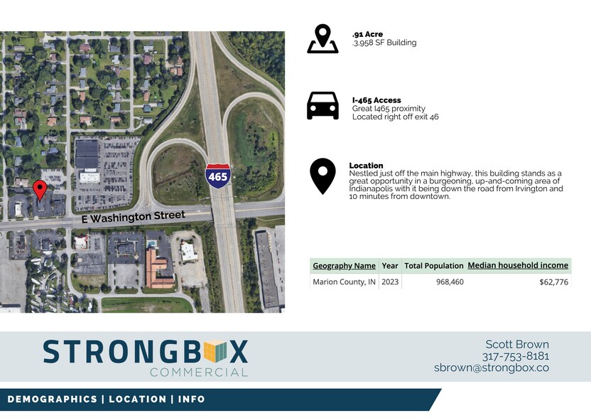 7520 E Washington St, Indianapolis, IN à vendre - Photo du bâtiment - Image 2 de 2