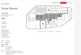 18100 Von Karman Ave, Irvine, CA à louer Plan d’étage- Image 1 de 1