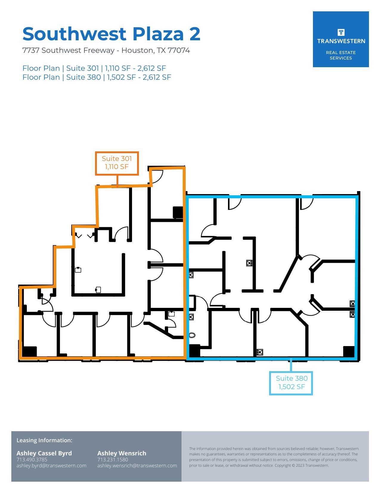 7737 Southwest Fwy, Houston, TX à louer Plan d’étage- Image 1 de 1