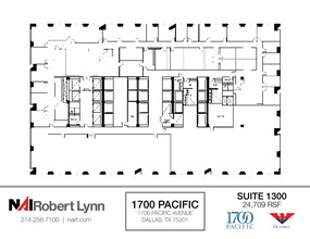 1700 Pacific Ave, Dallas, TX à louer Plan d  tage- Image 1 de 1