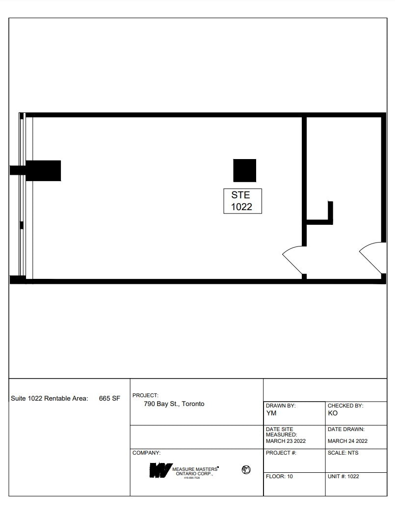 790 Bay St, Toronto, ON for lease Floor Plan- Image 1 of 1