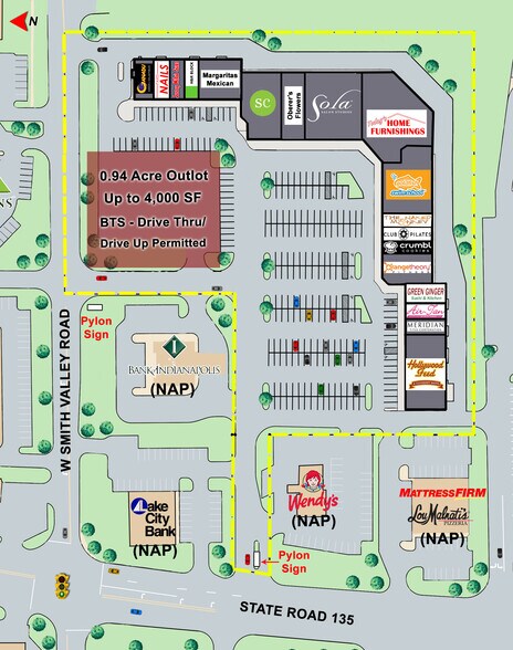 1675 W Smith Valley Rd, Greenwood, IN à louer - Plan de site - Image 2 de 3