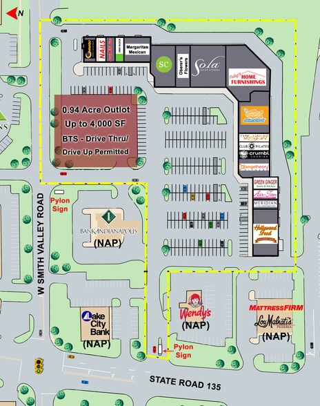 1675 W Smith Valley Rd, Greenwood, IN for lease - Site Plan - Image 2 of 3
