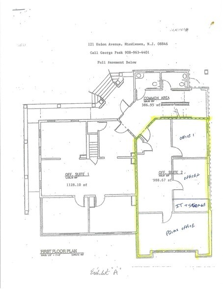 121 Union Ave, Middlesex, NJ à louer - Plan d’étage - Image 2 de 26