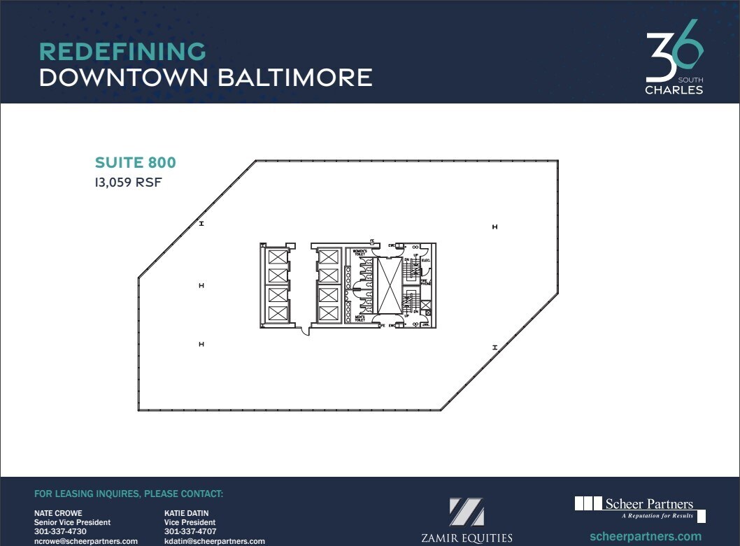 36 S Charles St, Baltimore, MD à louer Plan d’étage- Image 1 de 1