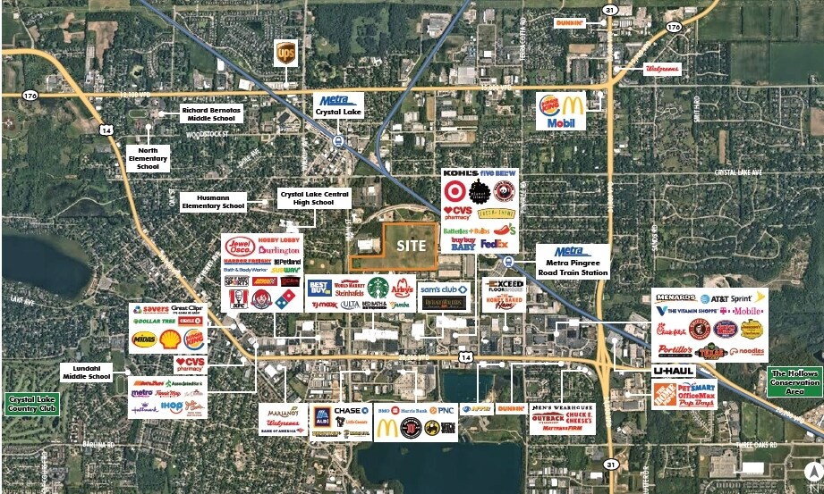 S Main St, Crystal Lake, IL for sale - Aerial - Image 2 of 3