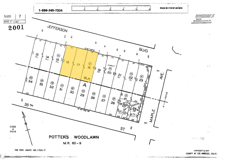 170 E Jefferson Blvd, Los Angeles, CA à vendre - Plan cadastral - Image 3 de 15