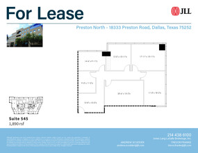 18333 Preston Rd, Dallas, TX à louer Plan d’étage- Image 1 de 1