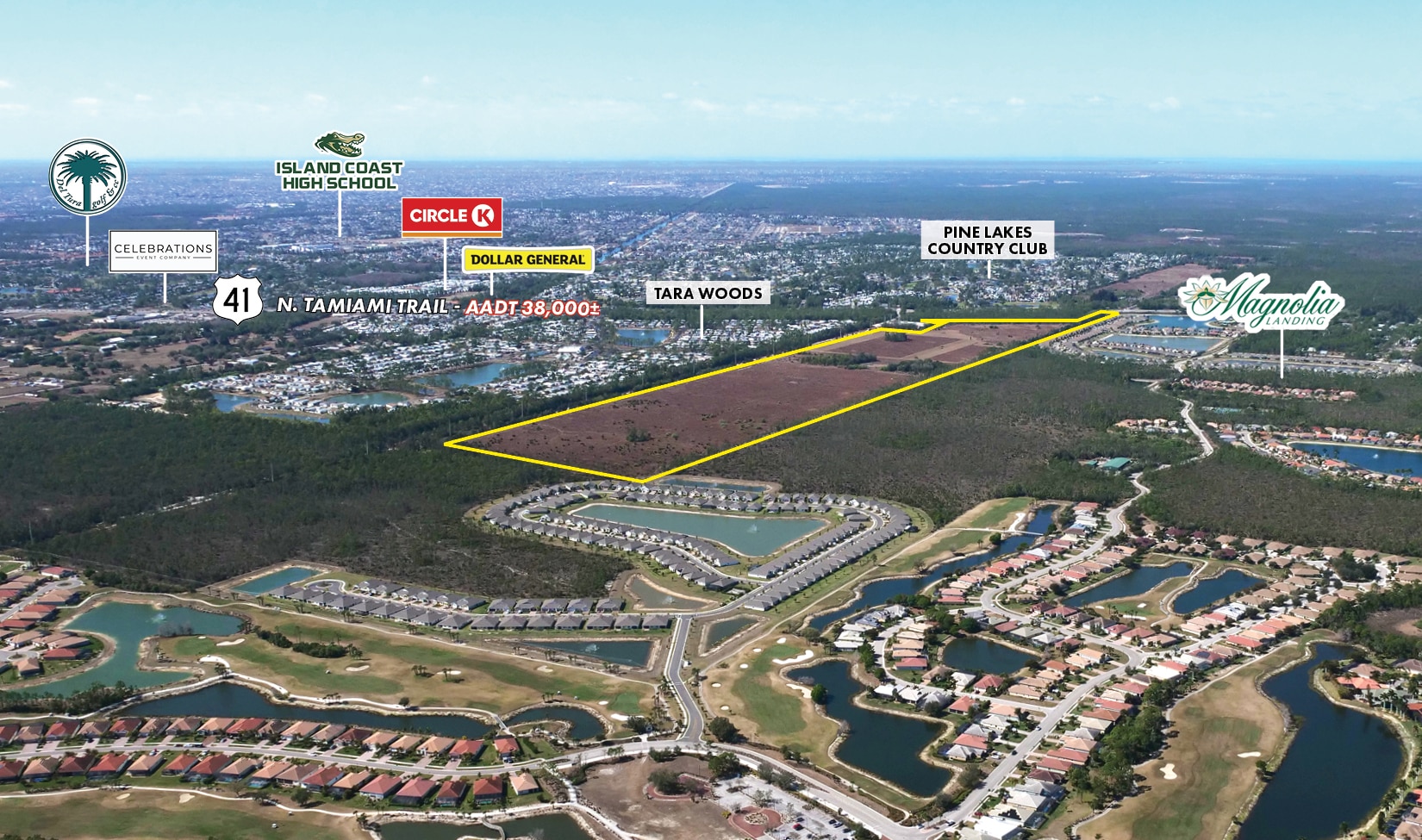 N. Tamiami Trail, North Fort Myers, FL for sale Aerial- Image 1 of 7