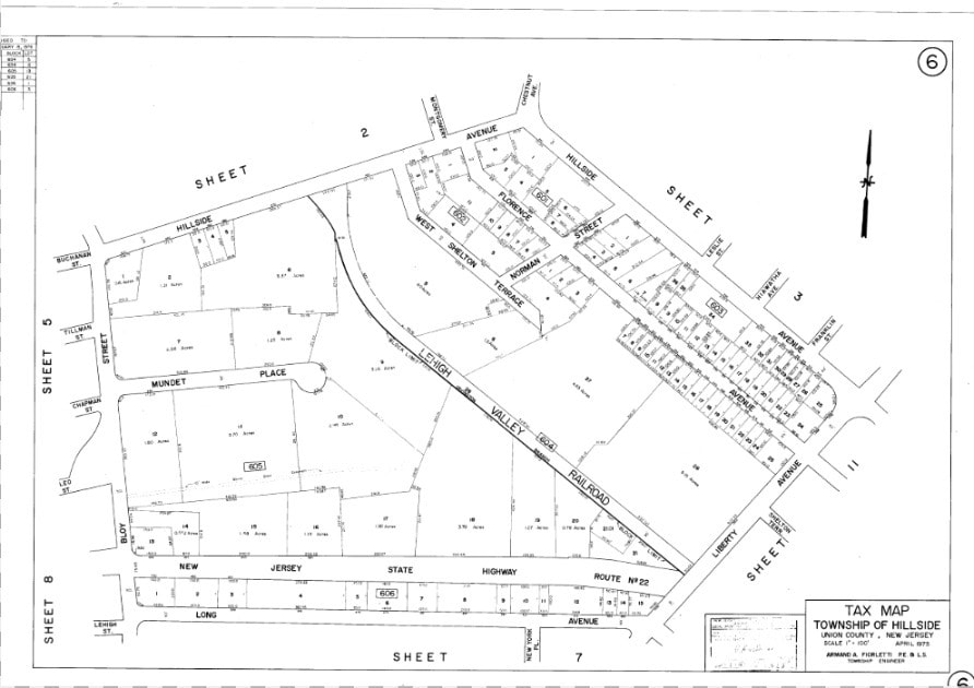 490-492 Hillside Ave, Hillside, NJ for lease Plat Map- Image 1 of 2