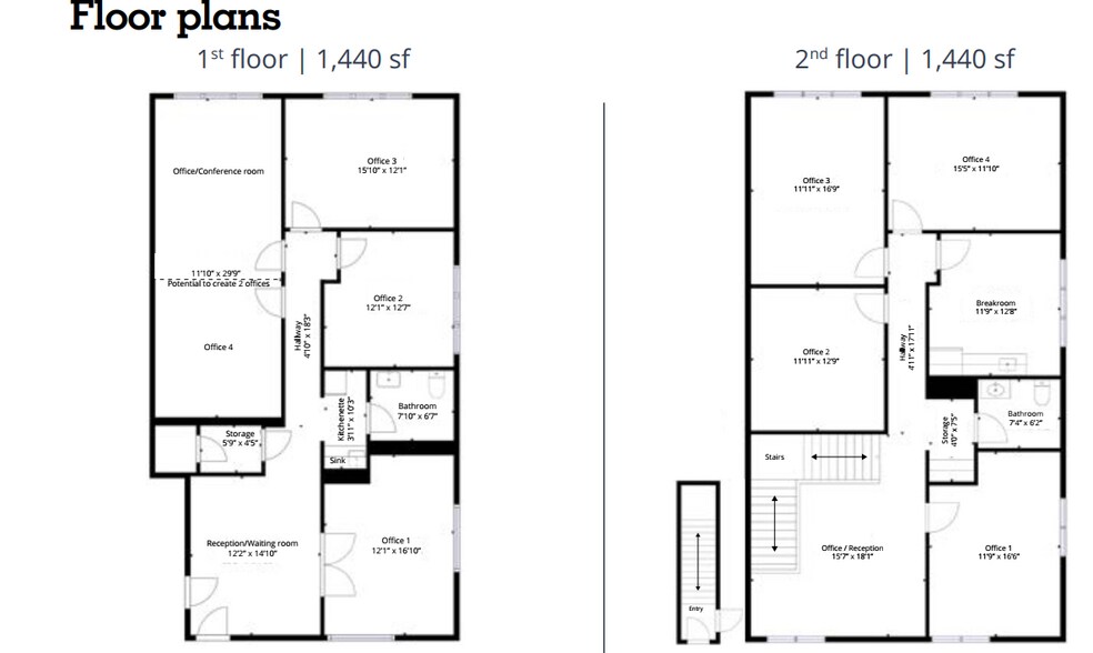 2551 Roswell Rd, Marietta, GA à vendre - Plan d’étage type - Image 2 de 22