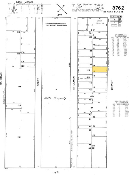 536 Bryant St, San Francisco, CA à louer - Plan cadastral - Image 2 de 6