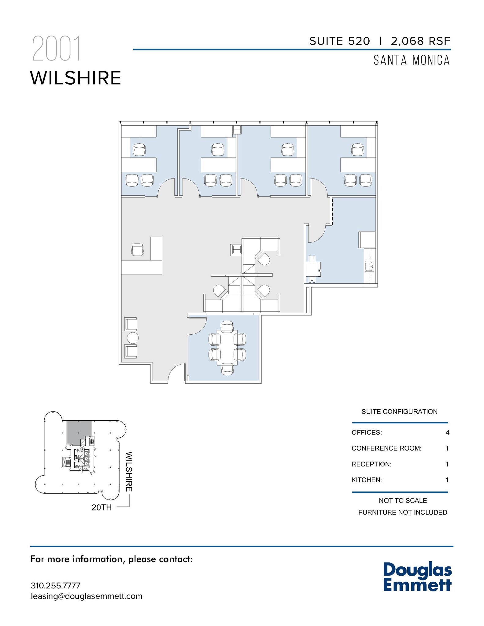 2001 Wilshire Blvd, Santa Monica, CA à louer Plan d’étage- Image 1 de 1