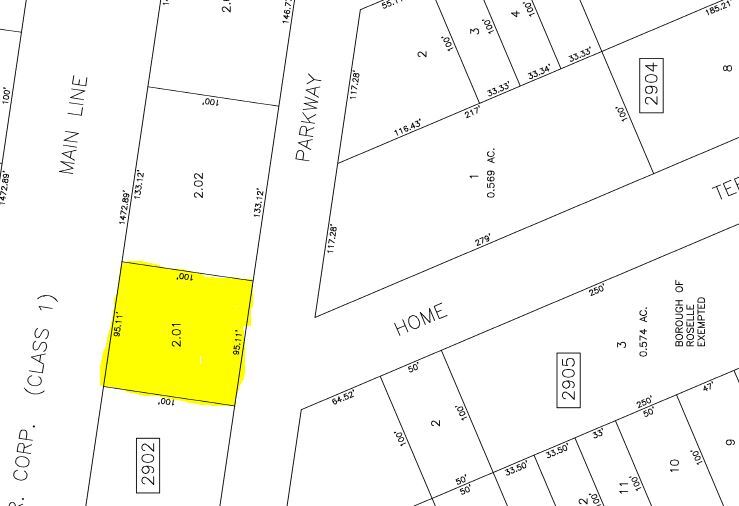197 E Highland Pky, Roselle, NJ for sale - Plat Map - Image 2 of 2
