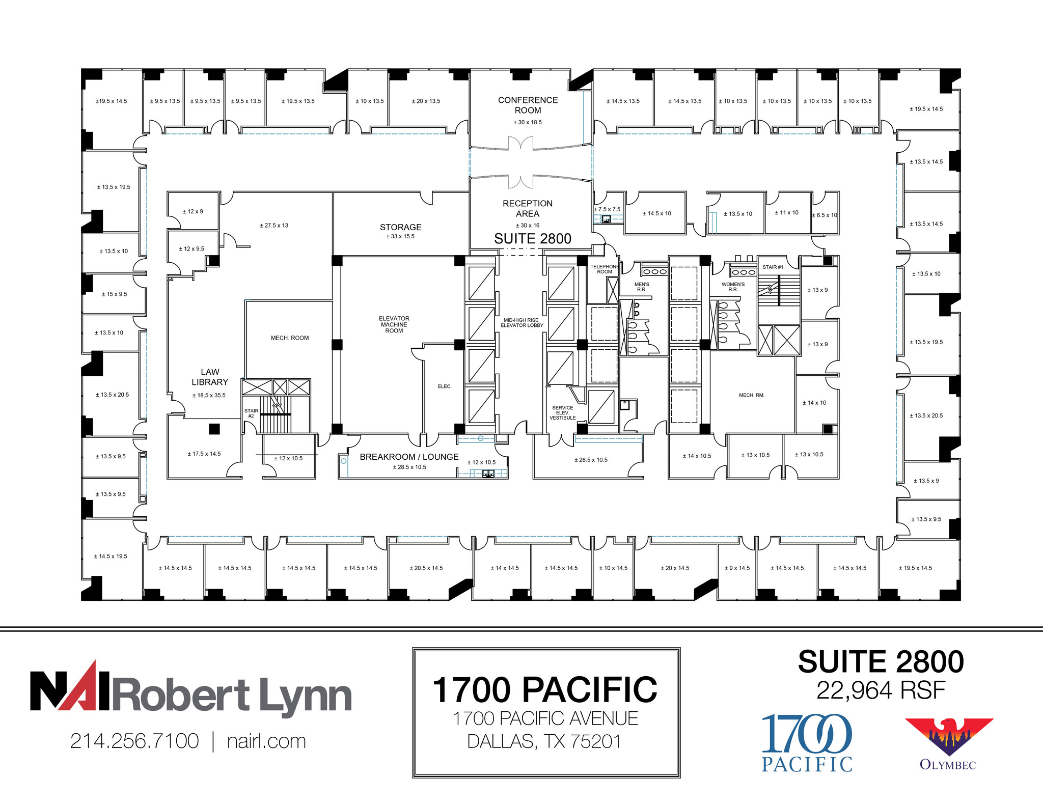 1700 Pacific Ave, Dallas, TX à louer Plan d  tage- Image 1 de 1