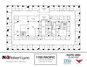 1700 Pacific Ave, Dallas, TX à louer Plan d  tage- Image 1 de 1