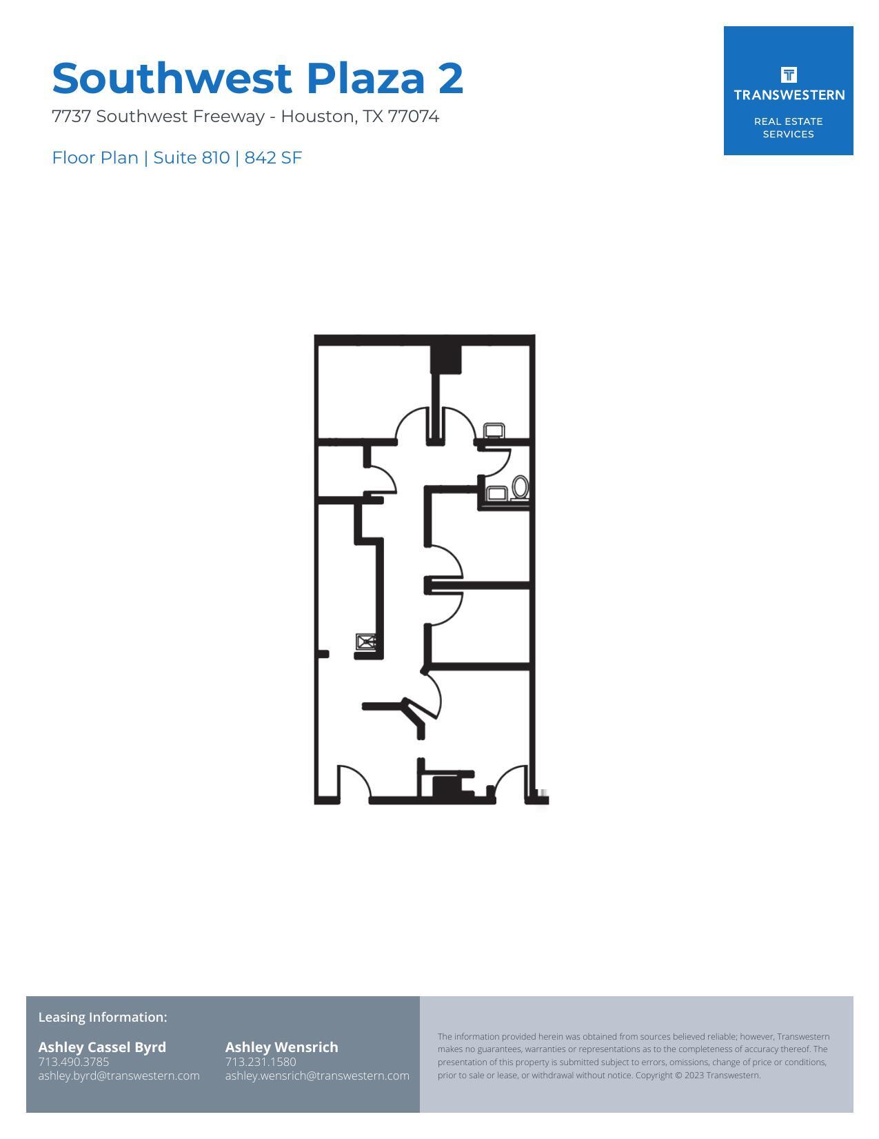 7737 Southwest Fwy, Houston, TX à louer Plan d’étage- Image 1 de 1