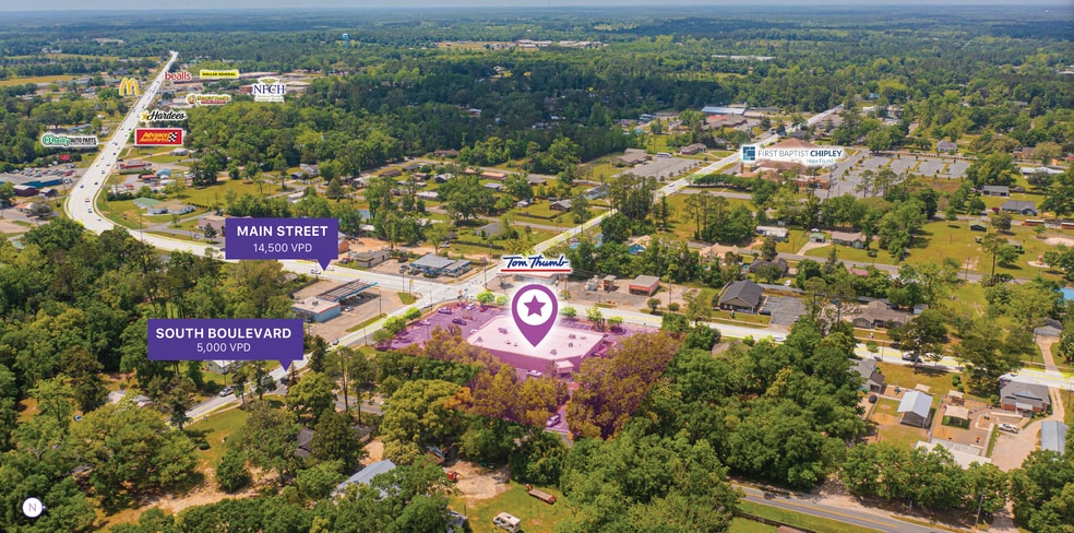 1037 Main St, Chipley, FL for sale - Aerial - Image 3 of 3