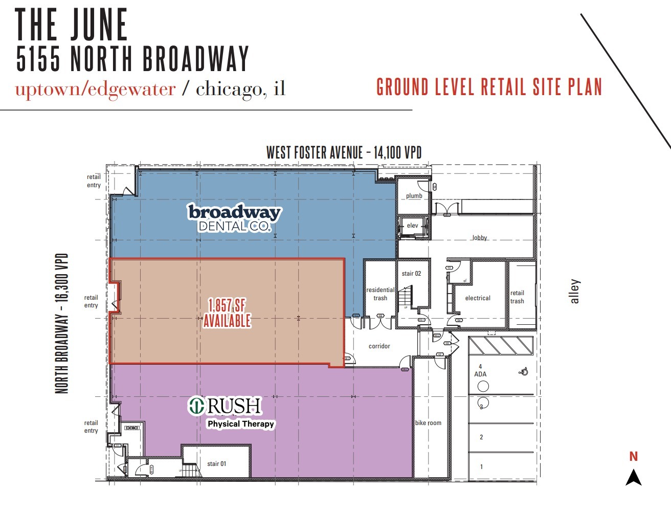 5155 N Broadway Ave, Chicago, IL à louer Plan d  tage- Image 1 de 1