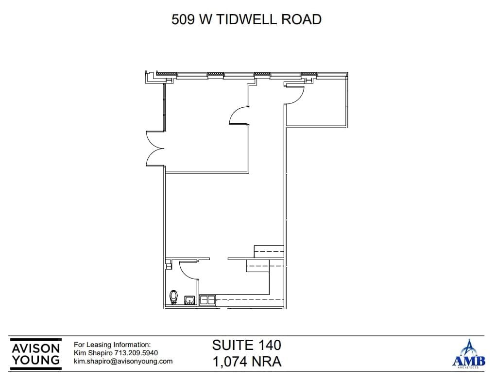 509 W Tidwell Rd, Houston, TX for lease Floor Plan- Image 1 of 2