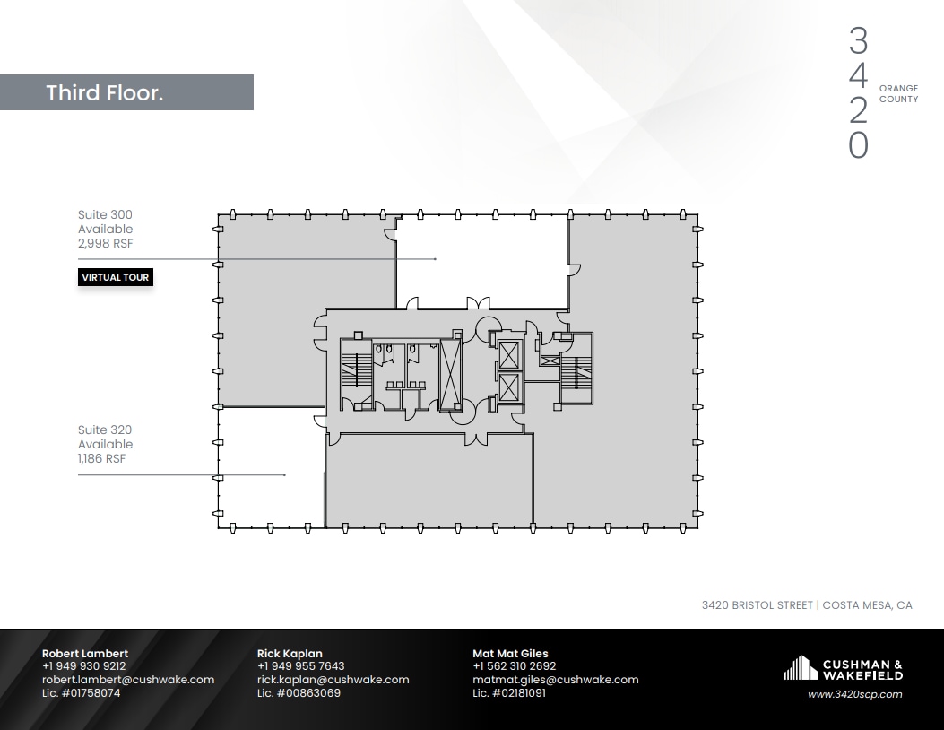 650 Town Center Dr, Costa Mesa, CA à louer Plan d’étage- Image 1 de 1
