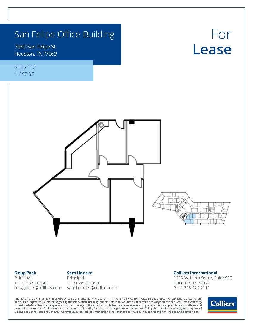 7880 San Felipe St, Houston, TX for lease Floor Plan- Image 1 of 1