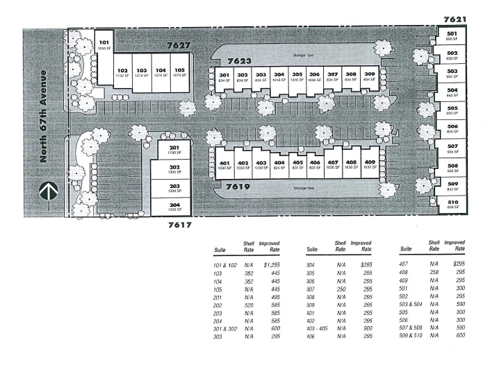 7623 N 67th Ave, Glendale, AZ for lease - Site Plan - Image 3 of 5