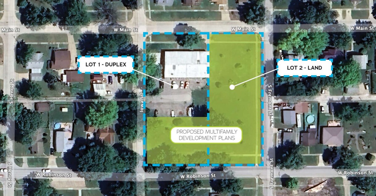 South Fremont Street, Knoxville, IA for sale Aerial- Image 1 of 2