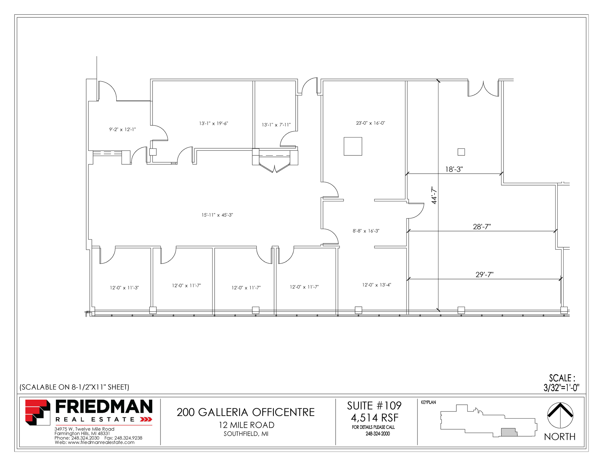 300 Galleria Officentre, Southfield, MI for lease Floor Plan- Image 1 of 2