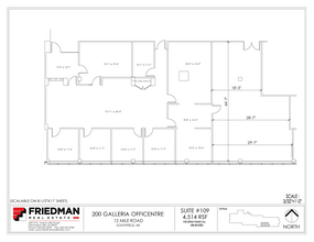 300 Galleria Officentre, Southfield, MI for lease Floor Plan- Image 1 of 2