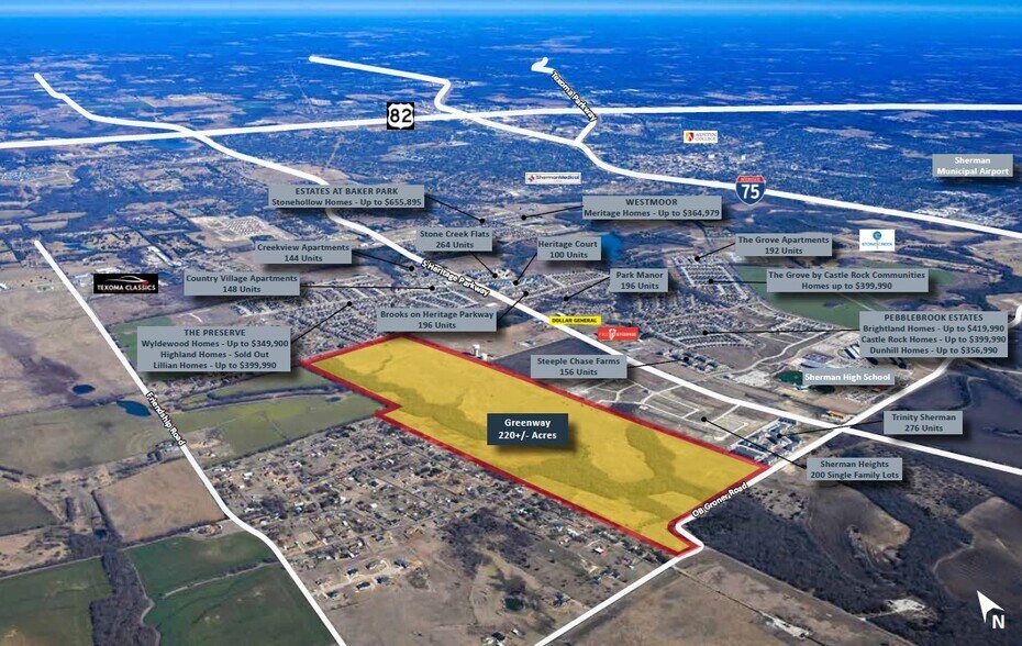 OB Groner Road, Sherman, TX à vendre - Aérien - Image 3 de 3