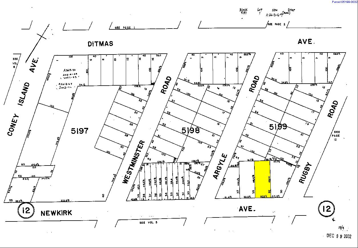 1319 Newkirk Ave, Brooklyn, NY for sale Plat Map- Image 1 of 3