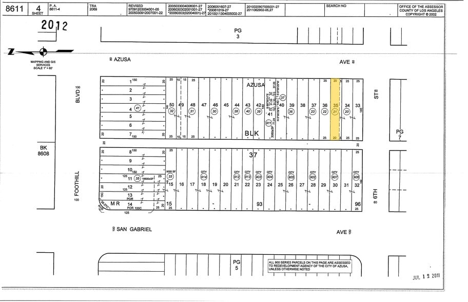 605 Azusa, Azusa, CA for sale - Plat Map - Image 2 of 21