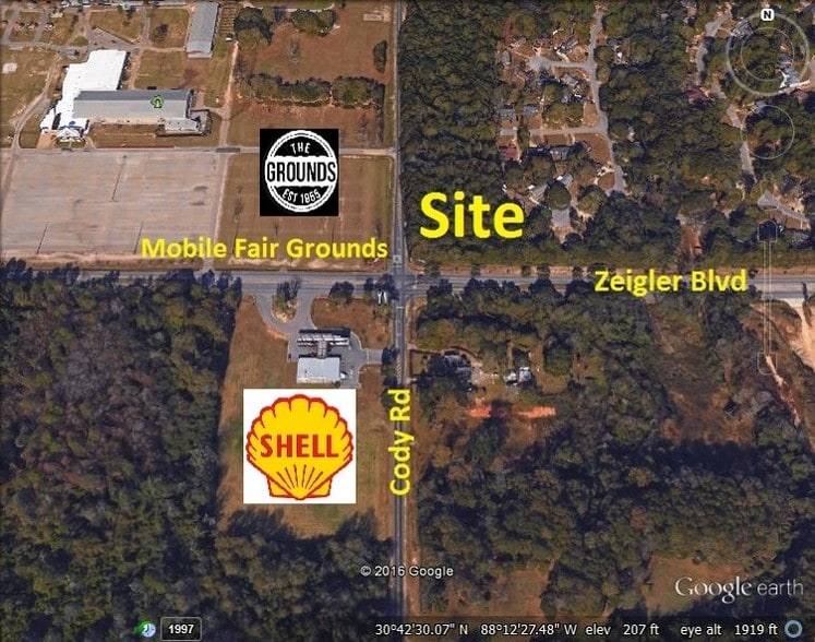 Intersection Of Cody And Zeigler, Mobile, AL à vendre - Photo du bâtiment - Image 1 de 1