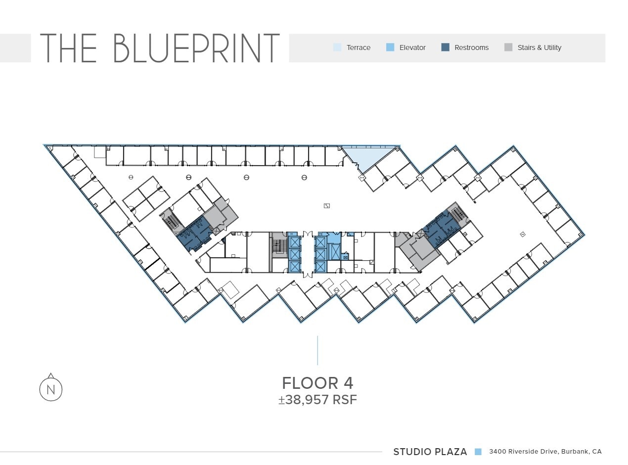 3400 W Riverside Dr, Burbank, CA à louer Plan d’étage- Image 1 de 1