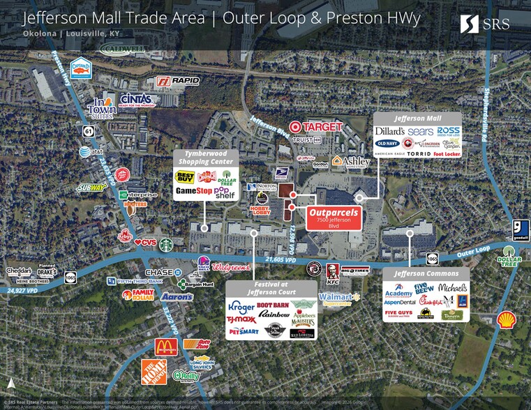 7422 Jefferson Boulevard, Louisville, KY à louer - Aérien - Image 2 de 4