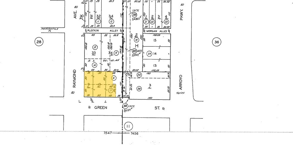 54-56 S Raymond Ave, Pasadena, CA à louer - Plan cadastral - Image 2 de 10