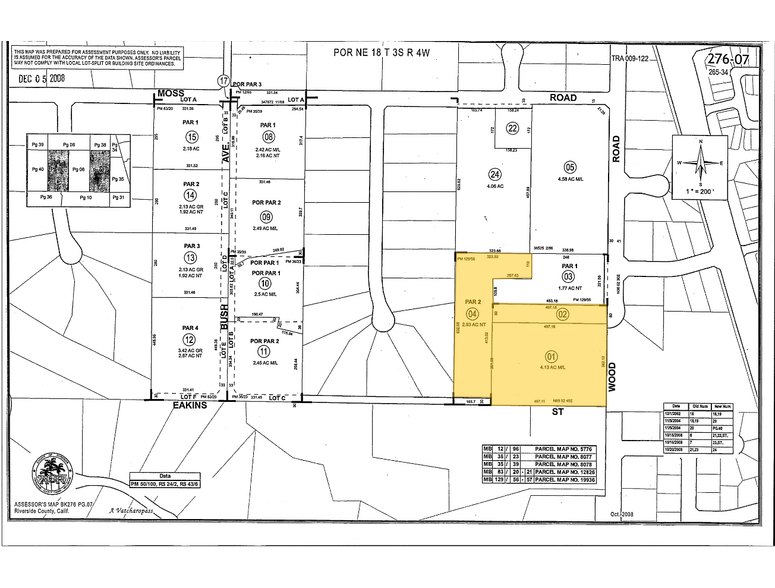 14435 Wood Rd, Riverside, CA à vendre - Plan cadastral - Image 1 de 1