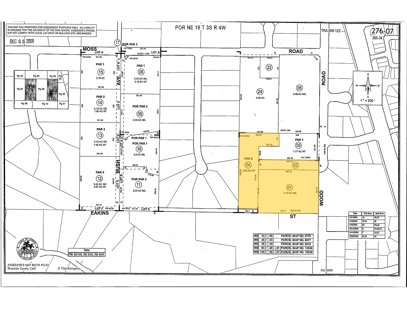 14435 Wood Rd, Riverside, CA à vendre Plan cadastral- Image 1 de 2