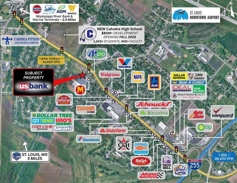 1050 Camp Jackson Rd, East Saint Louis, IL for sale - Aerial - Image 3 of 3