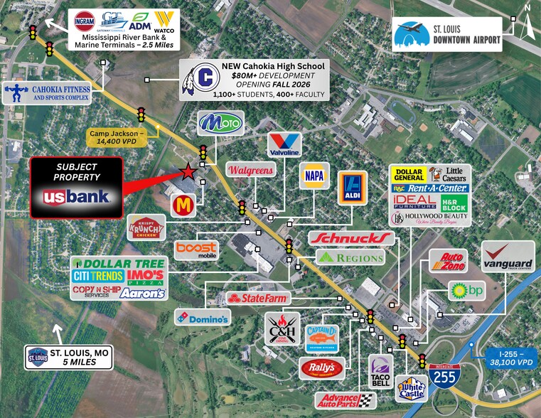 1050 Camp Jackson Rd, East Saint Louis, IL à vendre - Aérien - Image 3 de 3