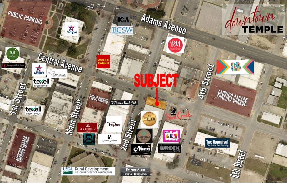 103 E Central Ave, Temple, TX for lease - Aerial - Image 2 of 4